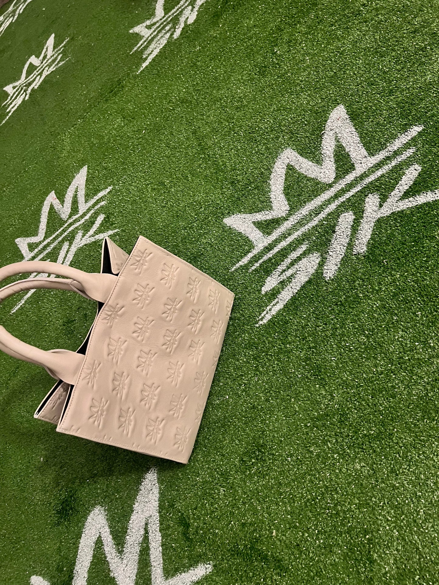 White Leather Tote Bag