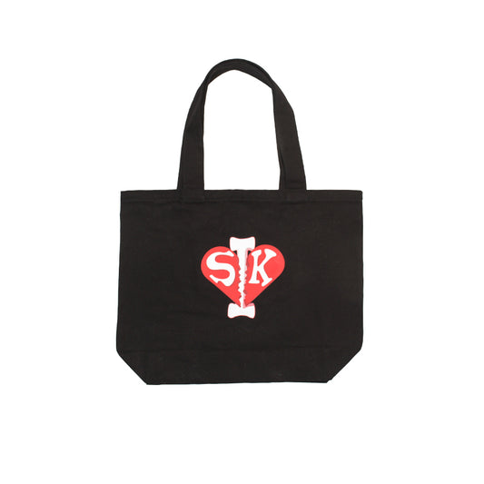 SIK Heart Black Tote Bag
