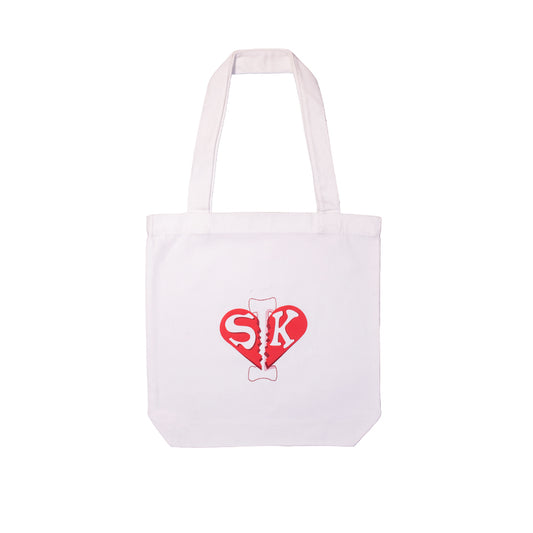SIK Heart Cream Tote Bag